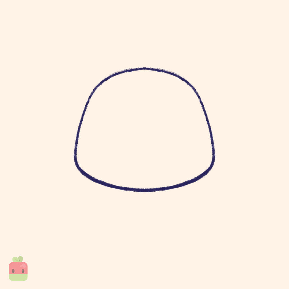 1. Draw the Head ∙ This time we begin by sketching a more square-ish oval shape to outline the size of your monkey&#39;s head.