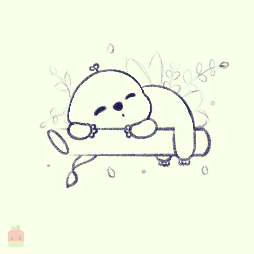 6. Draw the Background ∙ This part is optional. Feel free to add some leafy greens in the background using loose, flowing lines. Keep it simple and don’t stress over the details - just have fun with it!