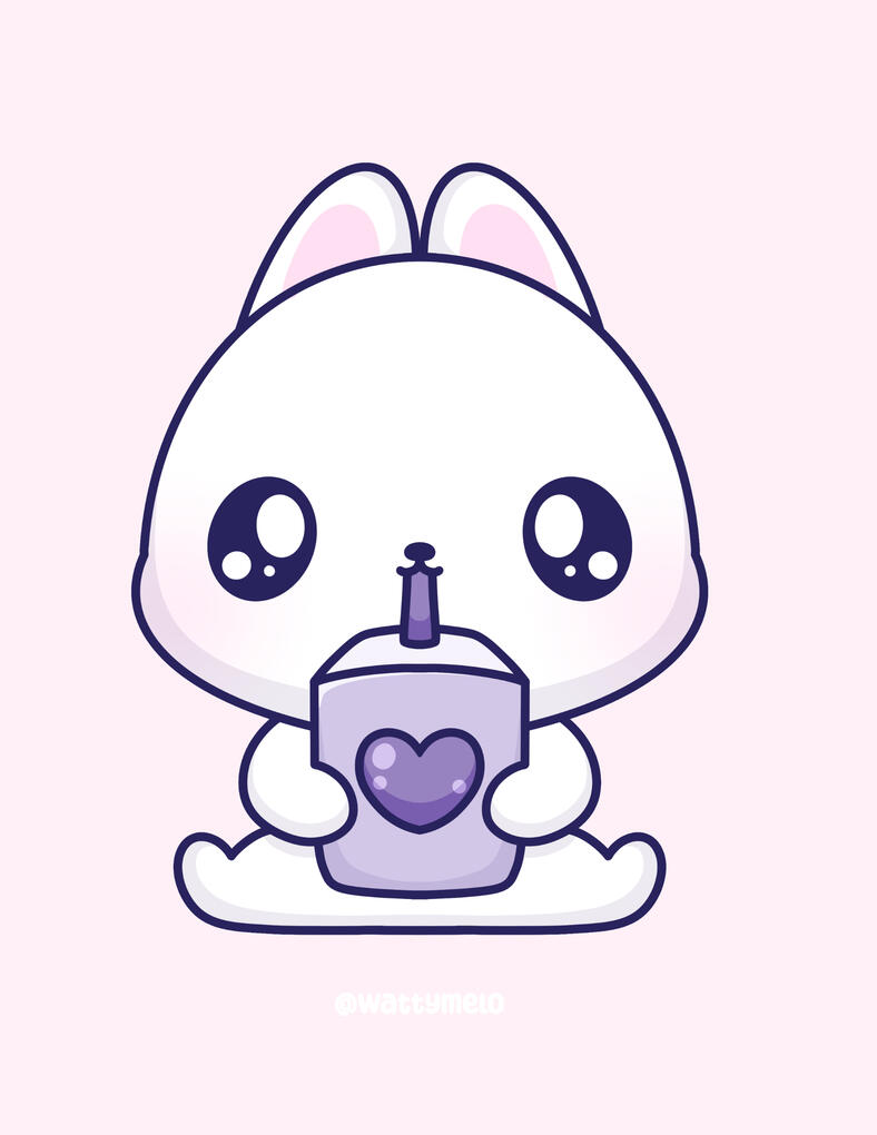 12. Add highlights and shadows ∙ To add depth to your bunny, apply light shading to areas like the underside of the body, face, and ears. Enhance the look with a soft blush on the cheeks, and small white lines bubbles on the heart.